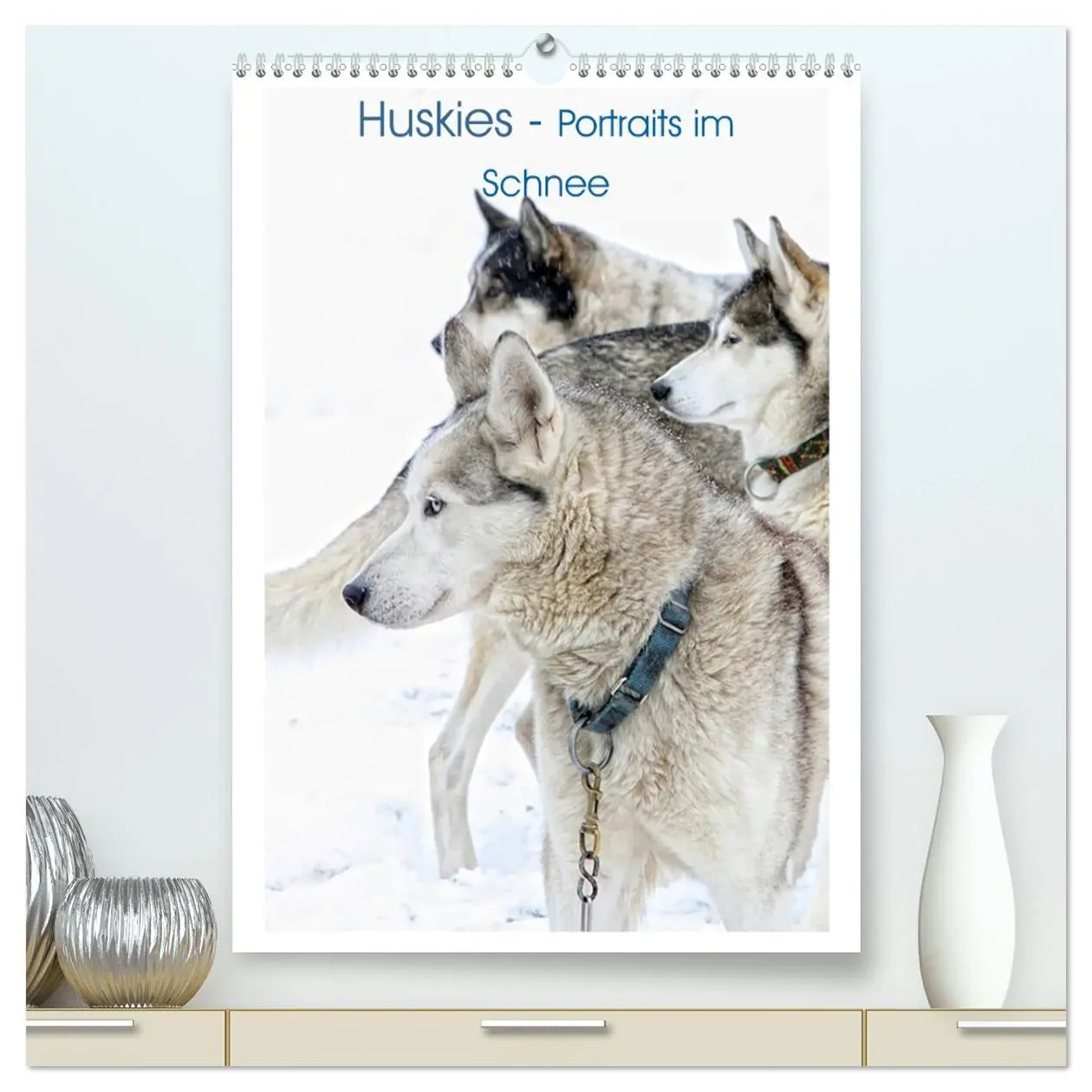 Cover: 9783516428414 | Huskies - Portraits im Schnee (hochwertiger Premium Wandkalender...