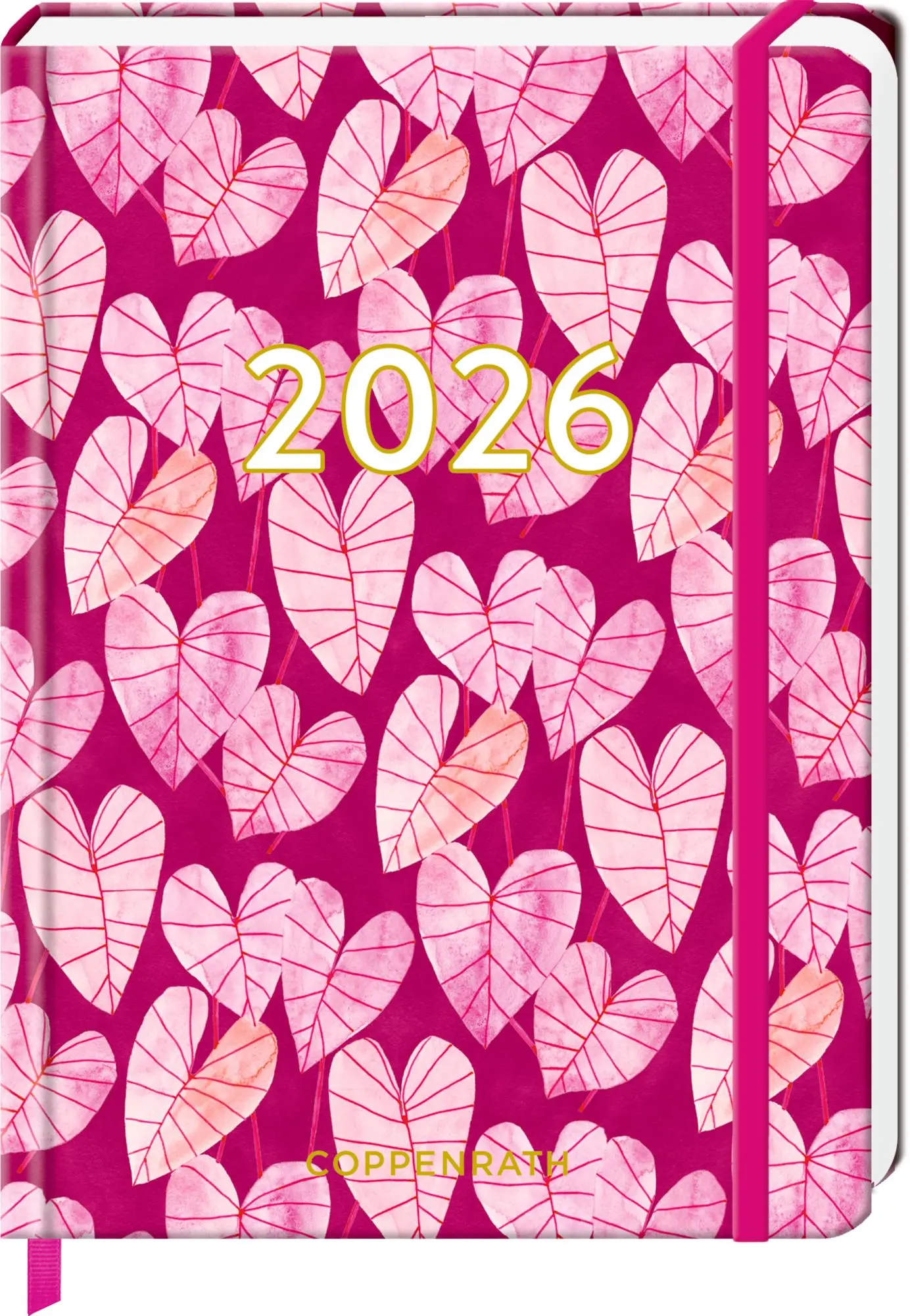 Cover: 4050003958514 | Mein Jahr 2026 - Blätter (All about pink) | Kalender | 144 S. | 2026