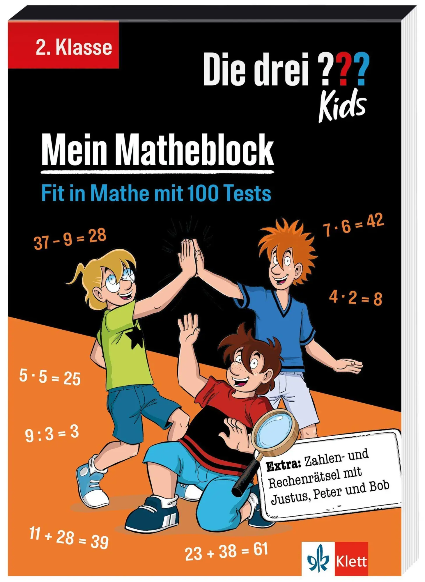 Cover: 9783129498514 | Die drei ??? Kids: Mein Matheblock 2. Klasse | Taschenbuch | 128 S.