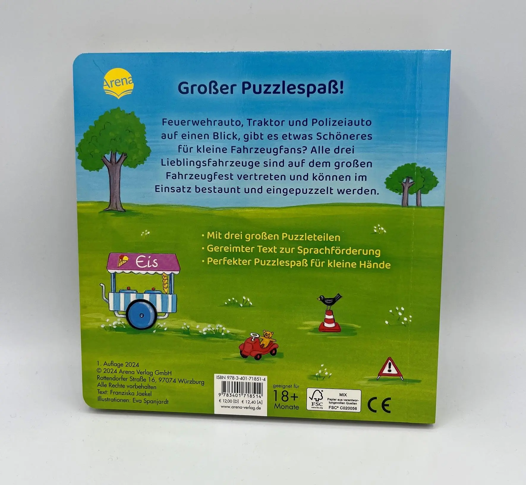 Rückseite: 9783401718514 | Mein kleines Puzzle-Buch. Lieblingsfahrzeuge | Franziska Jaekel | Buch