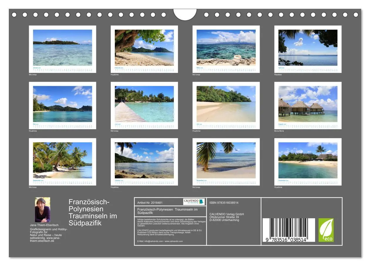 Bild: 9783516038514 | Französisch-Polynesien Trauminseln im Südpazifik (Wandkalender 2026...