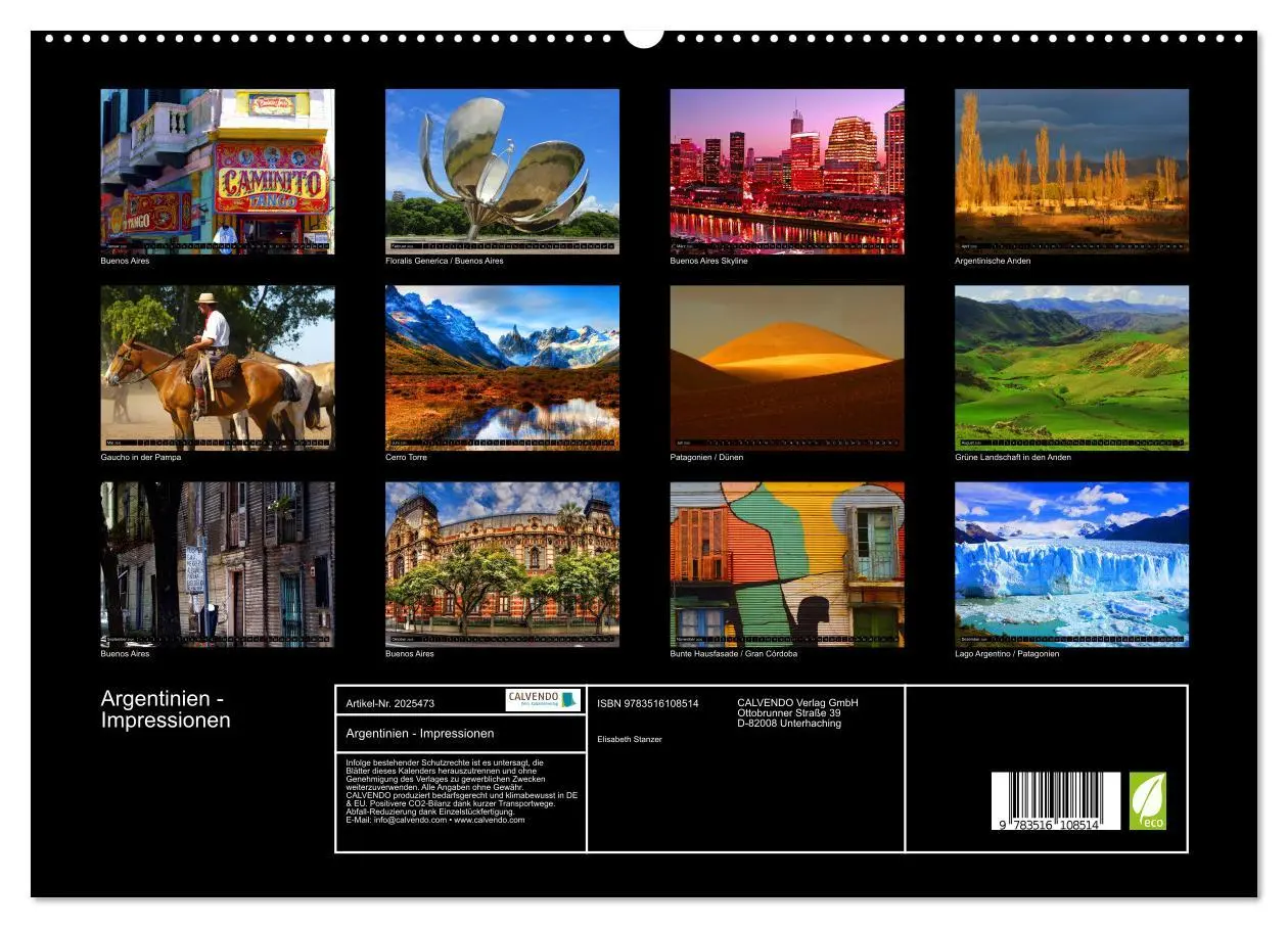 Bild: 9783516108514 | Argentinien - Impressionen (hochwertiger Premium Wandkalender 2026...