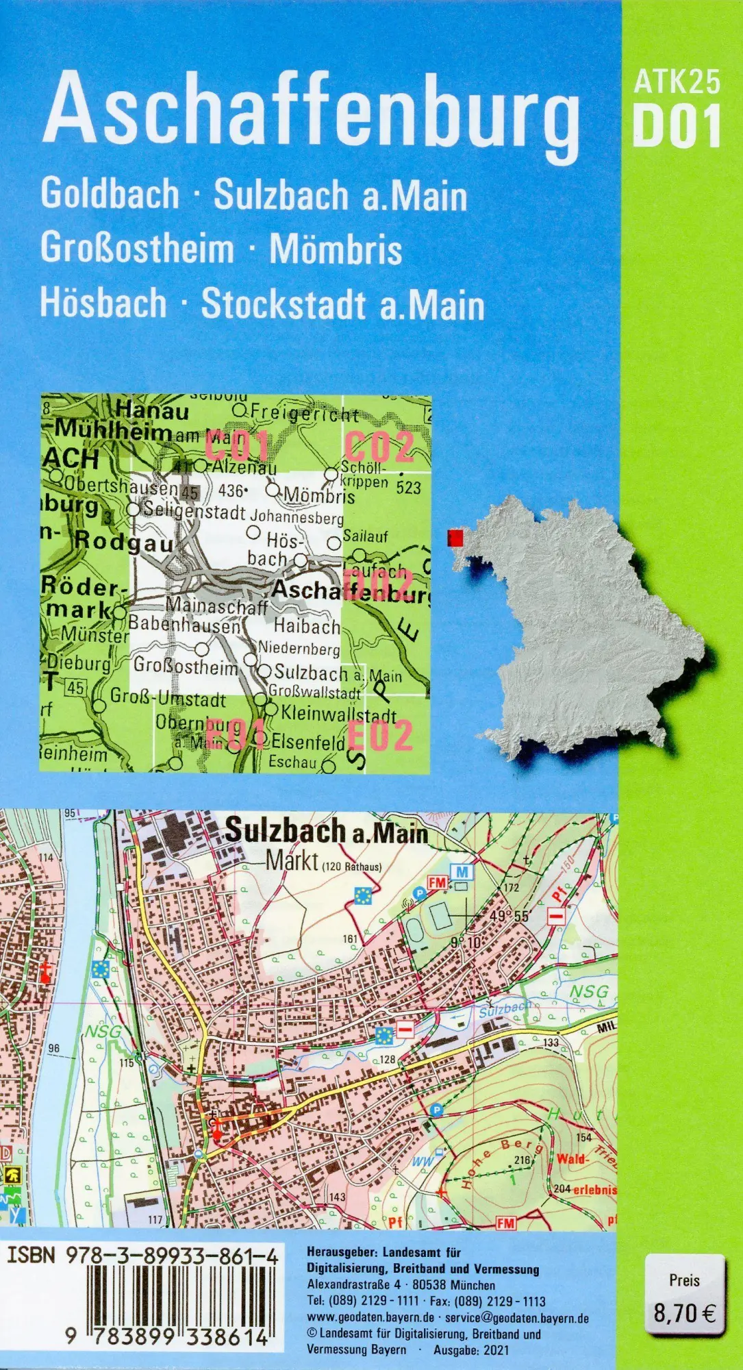 Bild: 9783899338614 | Aschaffenburg 1 : 25 000 | Digitalisierung | (Land-)Karte | Deutsch