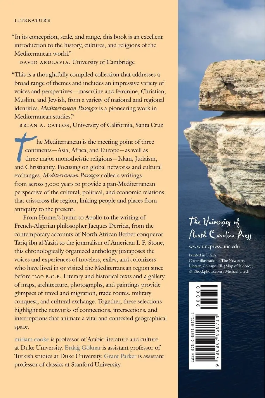 Rückseite: 9780807858714 | Mediterranean Passages | Readings from Dido to Derrida | Cooke (u. a.)