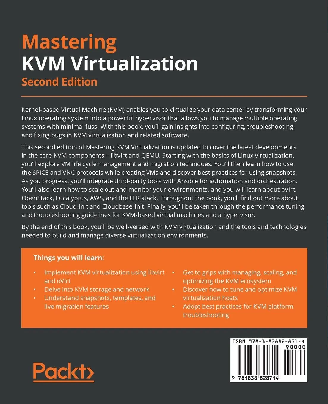 Rückseite: 9781838828714 | Mastering KVM Virtualization - Second Edition | Vedran Dakic (u. a.)