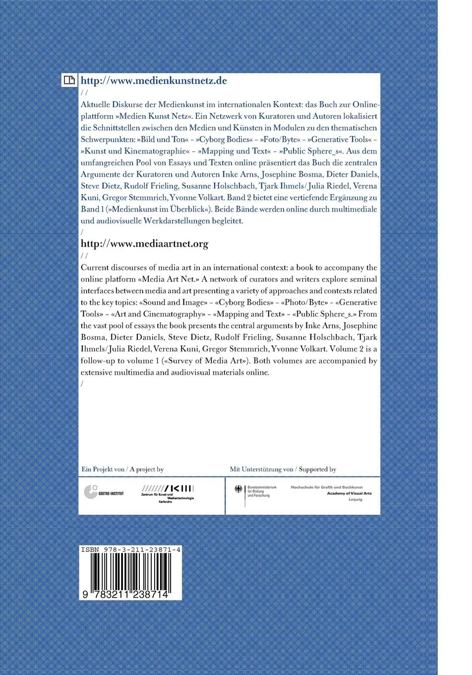 Rückseite: 9783211238714 | Medien Kunst Netz 2 / Media Art Net 2 | Dieter Daniels (u. a.) | Buch