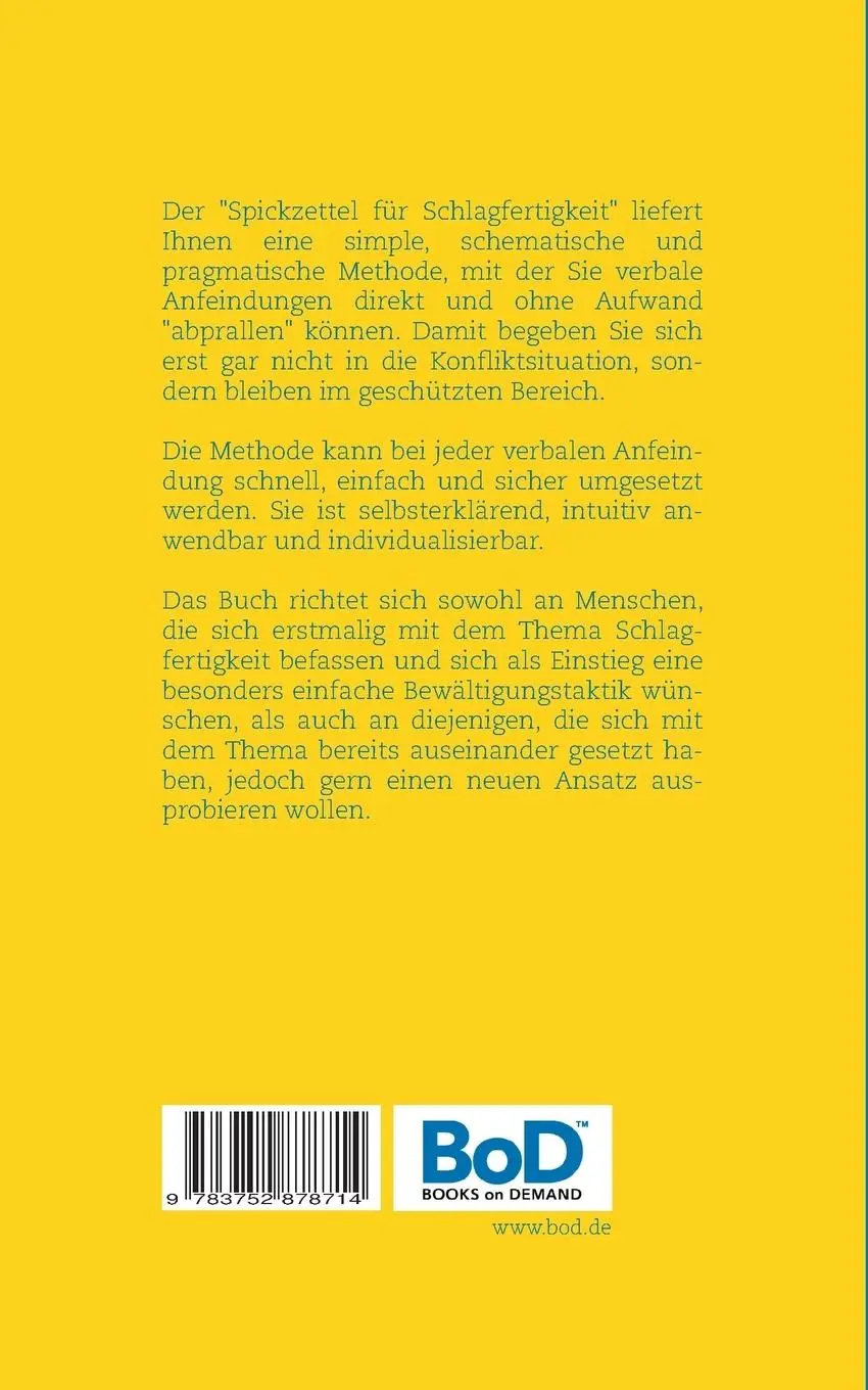 Rückseite: 9783752878714 | Spickzettel für Schlagfertigkeit | Spickzettel fürs Leben | Janas