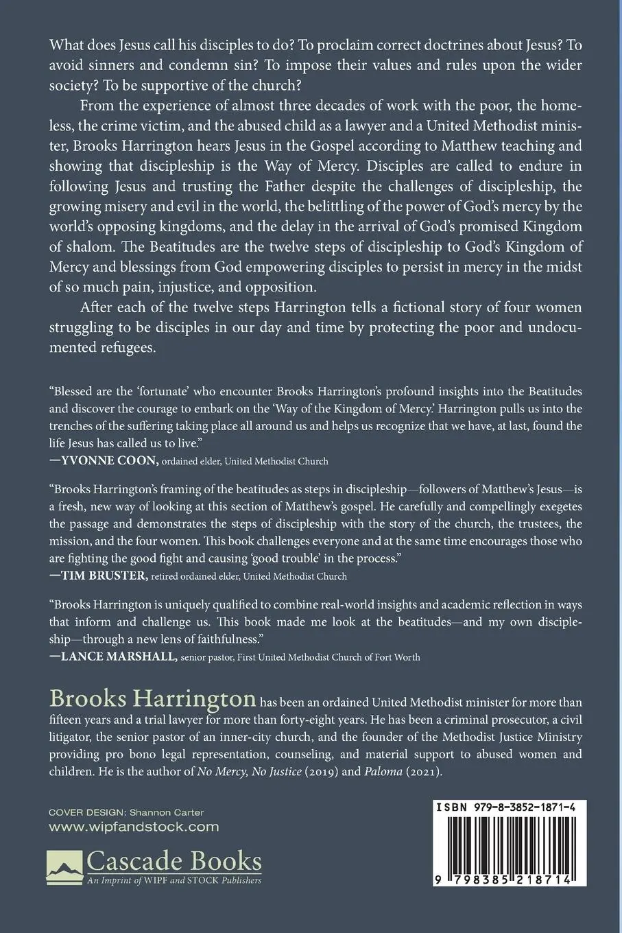 Rückseite: 9798385218714 | The Beatitudes, Discipleship, and the Justice of God | Harrington