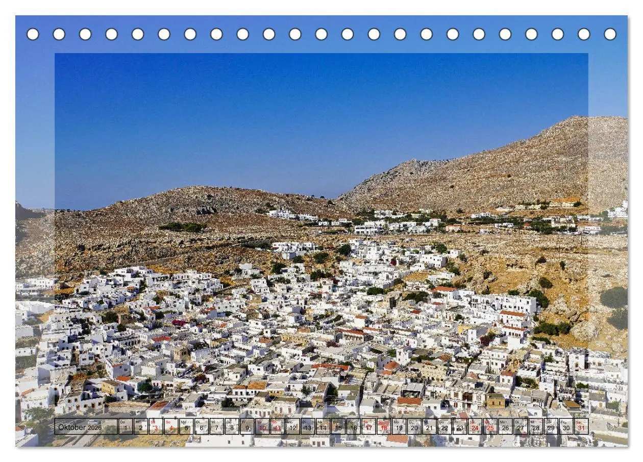 Bild: 9783457608814 | Schönes Rhodos (Tischkalender 2026 DIN A5 quer), CALVENDO...