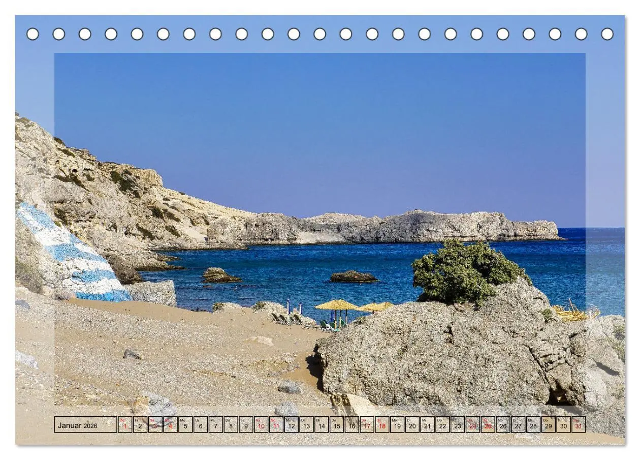 Bild: 9783457608814 | Schönes Rhodos (Tischkalender 2026 DIN A5 quer), CALVENDO...