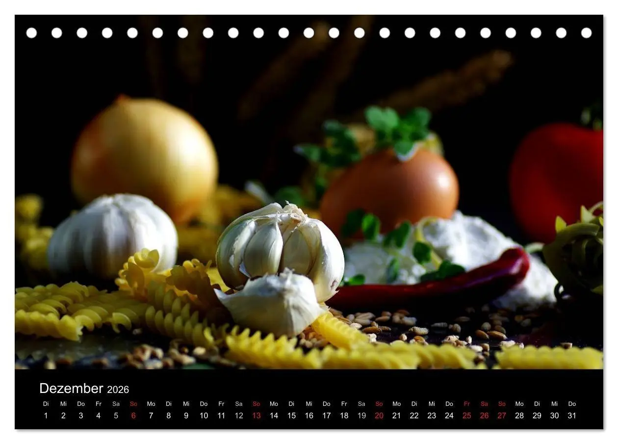 Bild: 9783516178814 | Pasta Kreationen (Tischkalender 2026 DIN A5 quer), CALVENDO...
