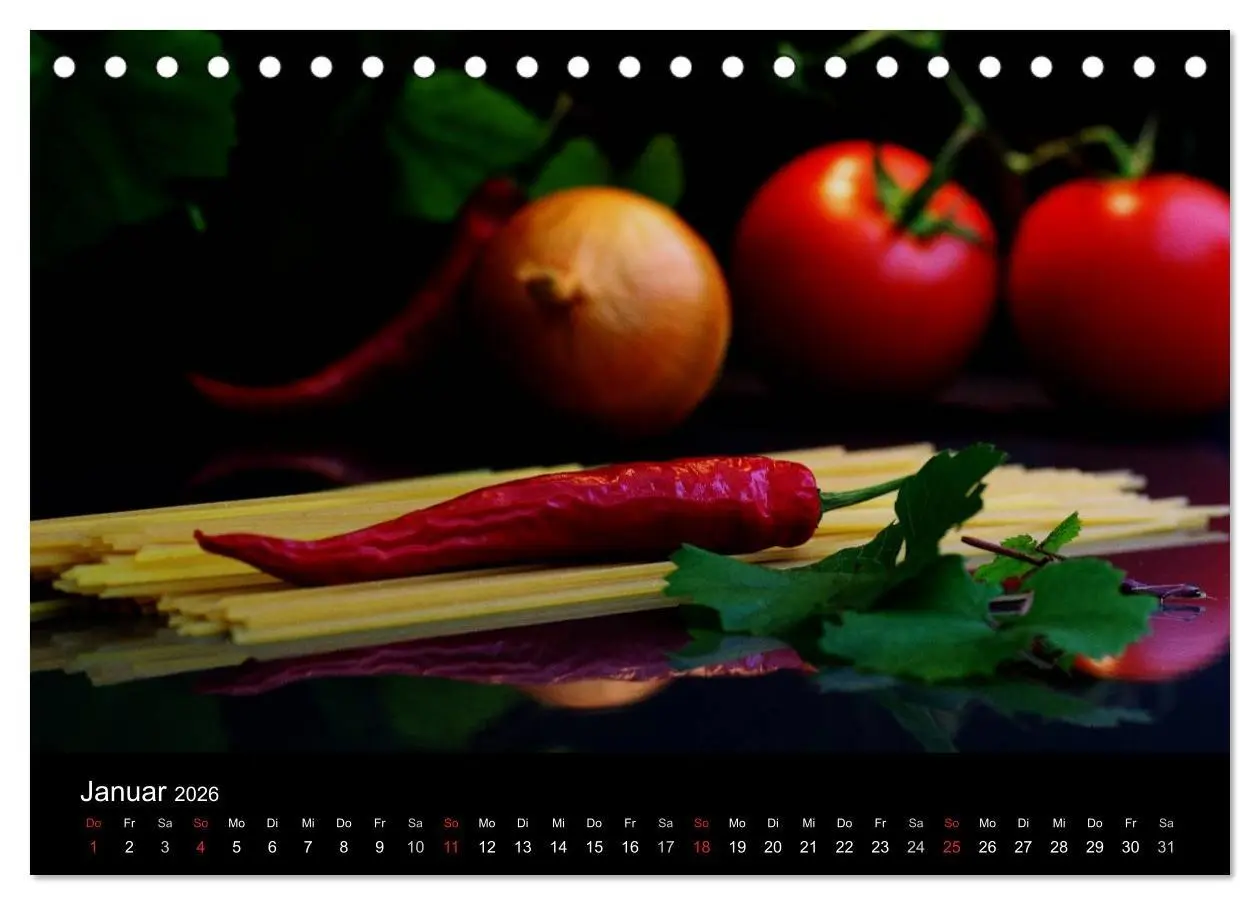 Bild: 9783516178814 | Pasta Kreationen (Tischkalender 2026 DIN A5 quer), CALVENDO...