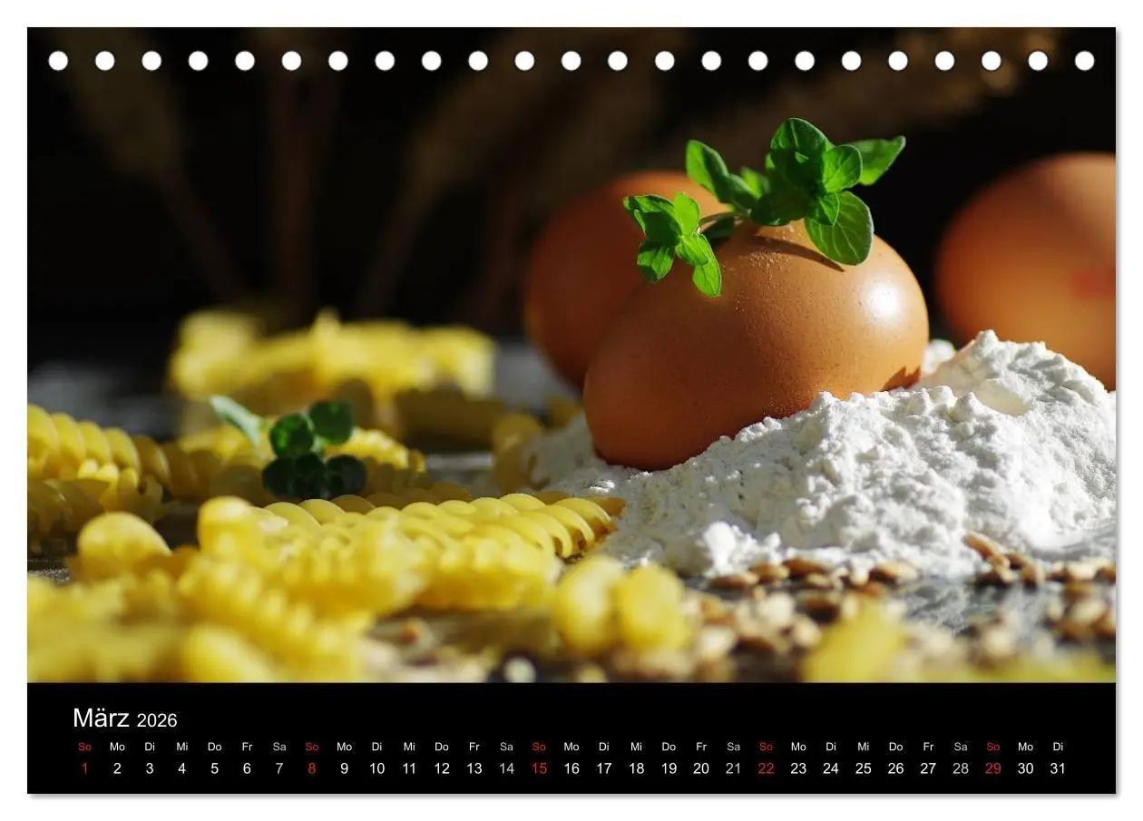Bild: 9783516178814 | Pasta Kreationen (Tischkalender 2026 DIN A5 quer), CALVENDO...