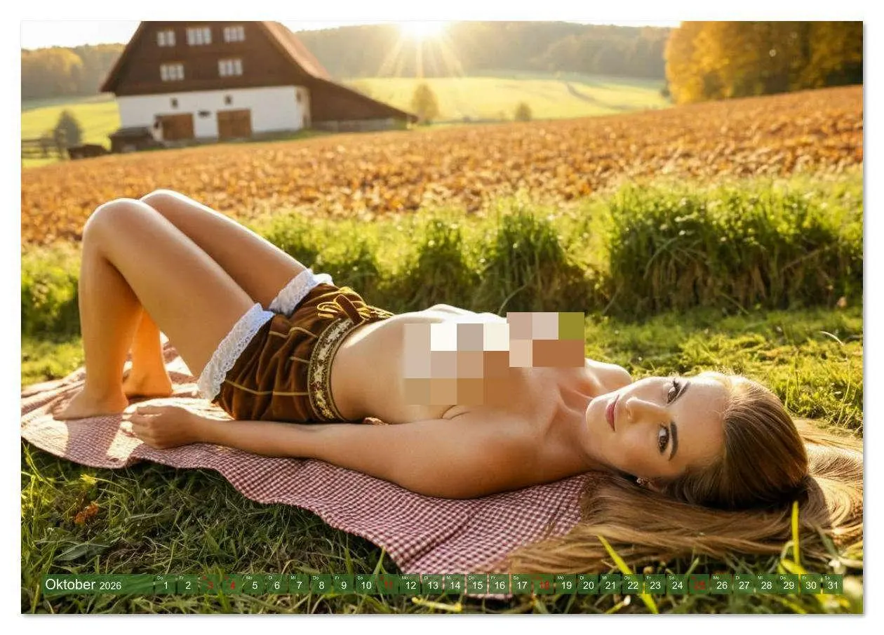 Bild: 9783516628814 | Sexy Bäuerinnen - Nackte Frauen auf dem Bauernhof (Tischkalender...