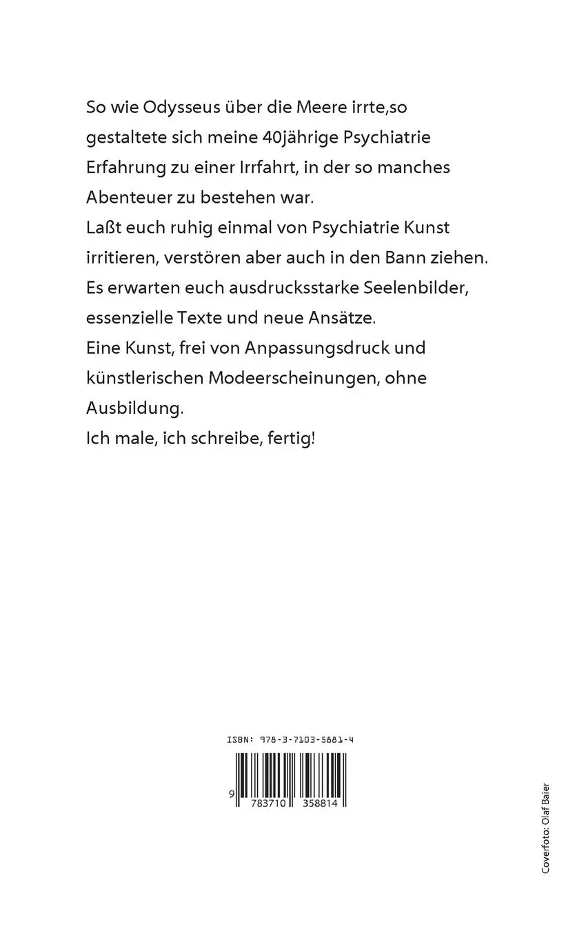 Rückseite: 9783710358814 | Psychiatrie Kunst | Outsider Art | Olaf Baier | Taschenbuch | 98 S.