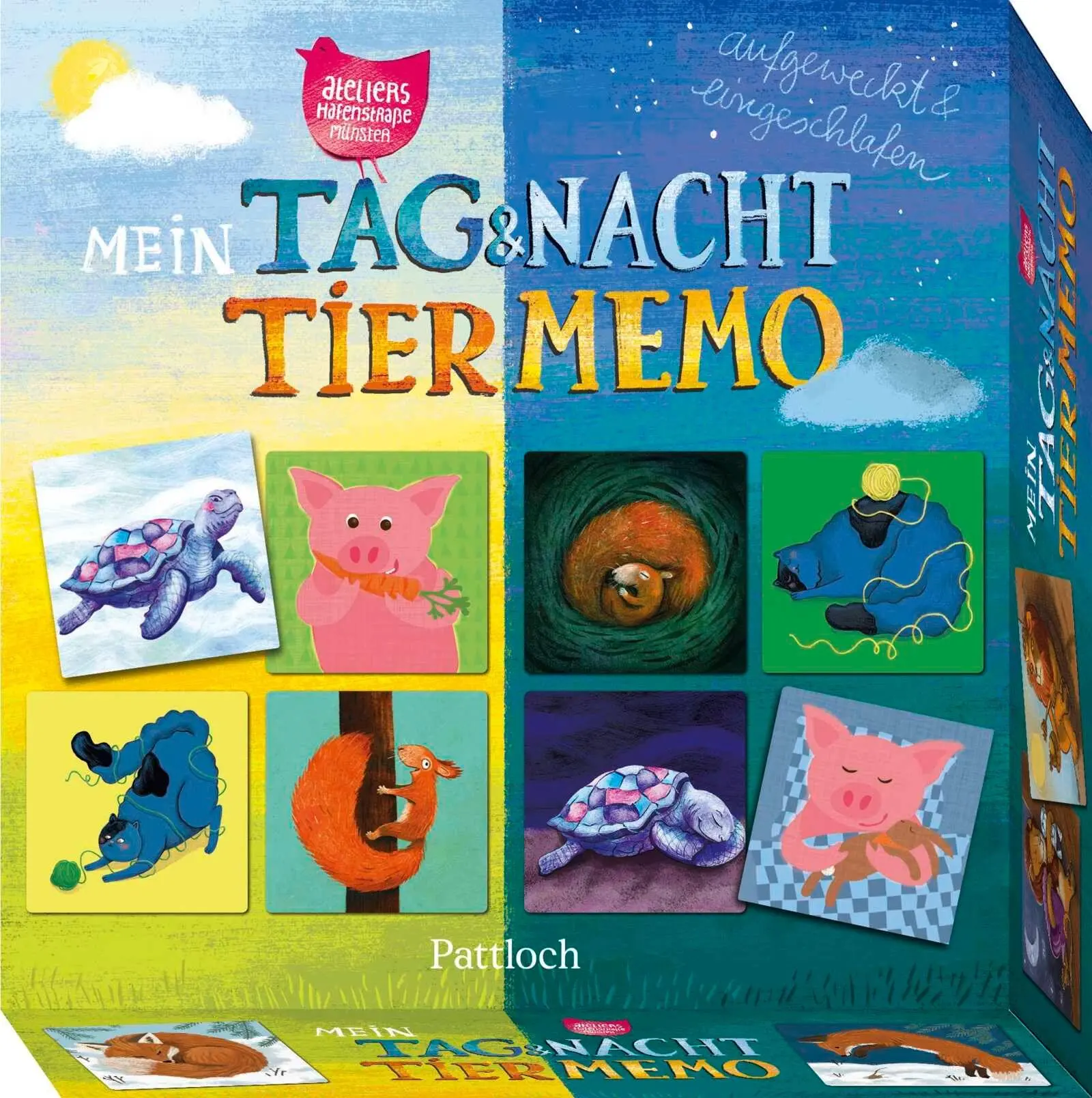 Cover: 4260308348914 | Mein Tag &amp; Nacht-Tiermemo | Pattloch Verlag | Spiel | Schachtel | 2026