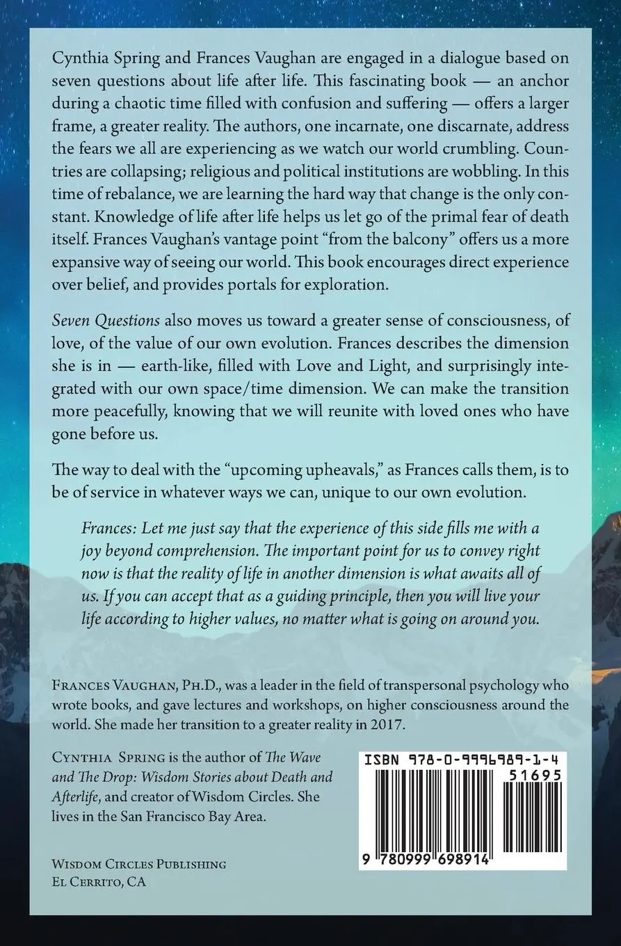 Rückseite: 9780999698914 | 7 Questions About Life After Life | Cynthia Spring (u. a.) | Buch