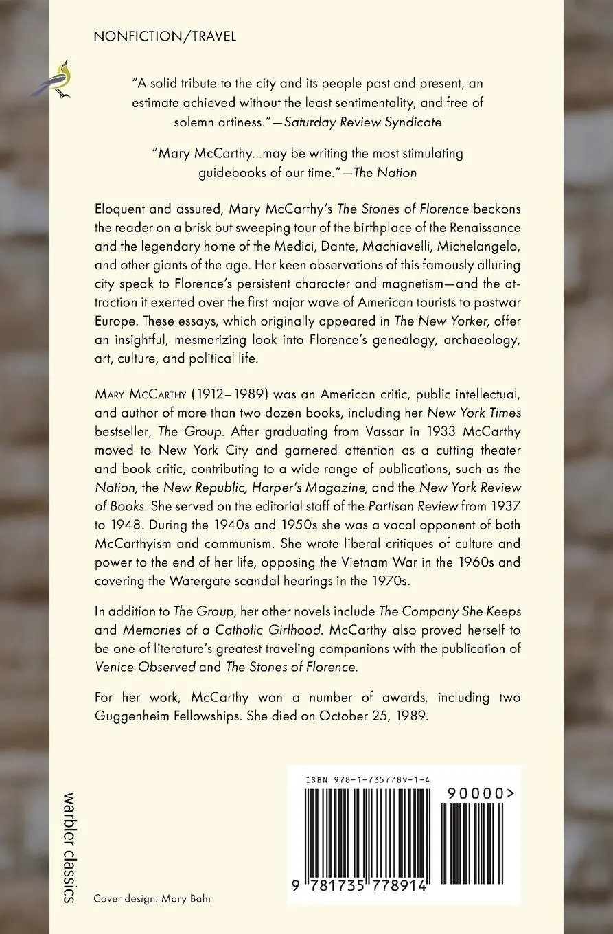 Rückseite: 9781735778914 | The Stones of Florence | Mary Mccarthy | Taschenbuch | Englisch | 2020