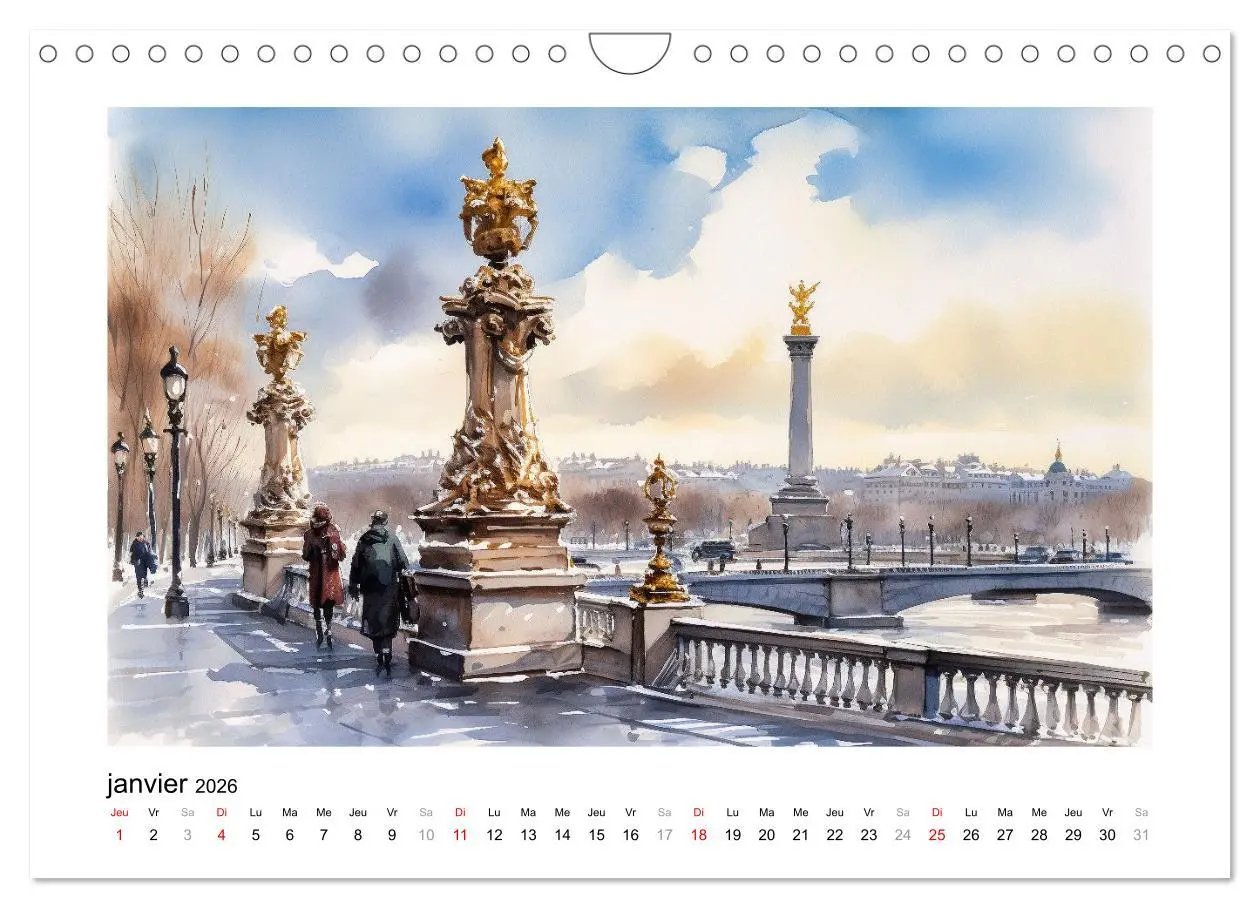 Bild: 9783516548914 | Paris, ville d'amour (Calendrier mural 2026 DIN A4 vertical),...