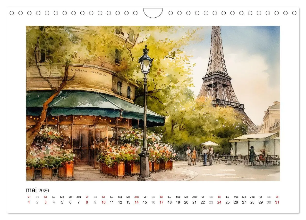 Bild: 9783516548914 | Paris, ville d'amour (Calendrier mural 2026 DIN A4 vertical),...