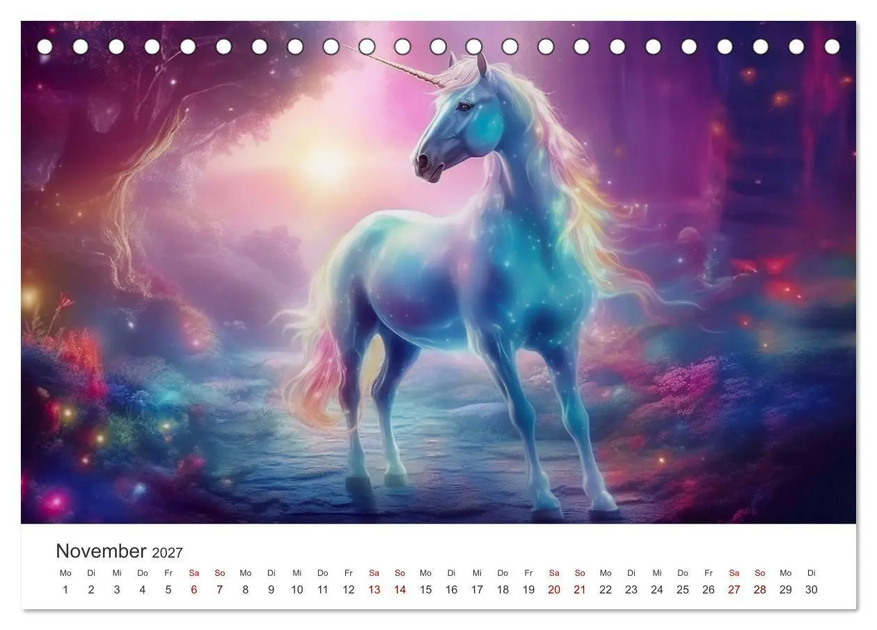 Bild: 9783569188914 | Magische Momente im Land der Einhörner (Tischkalender 2027 DIN A5...