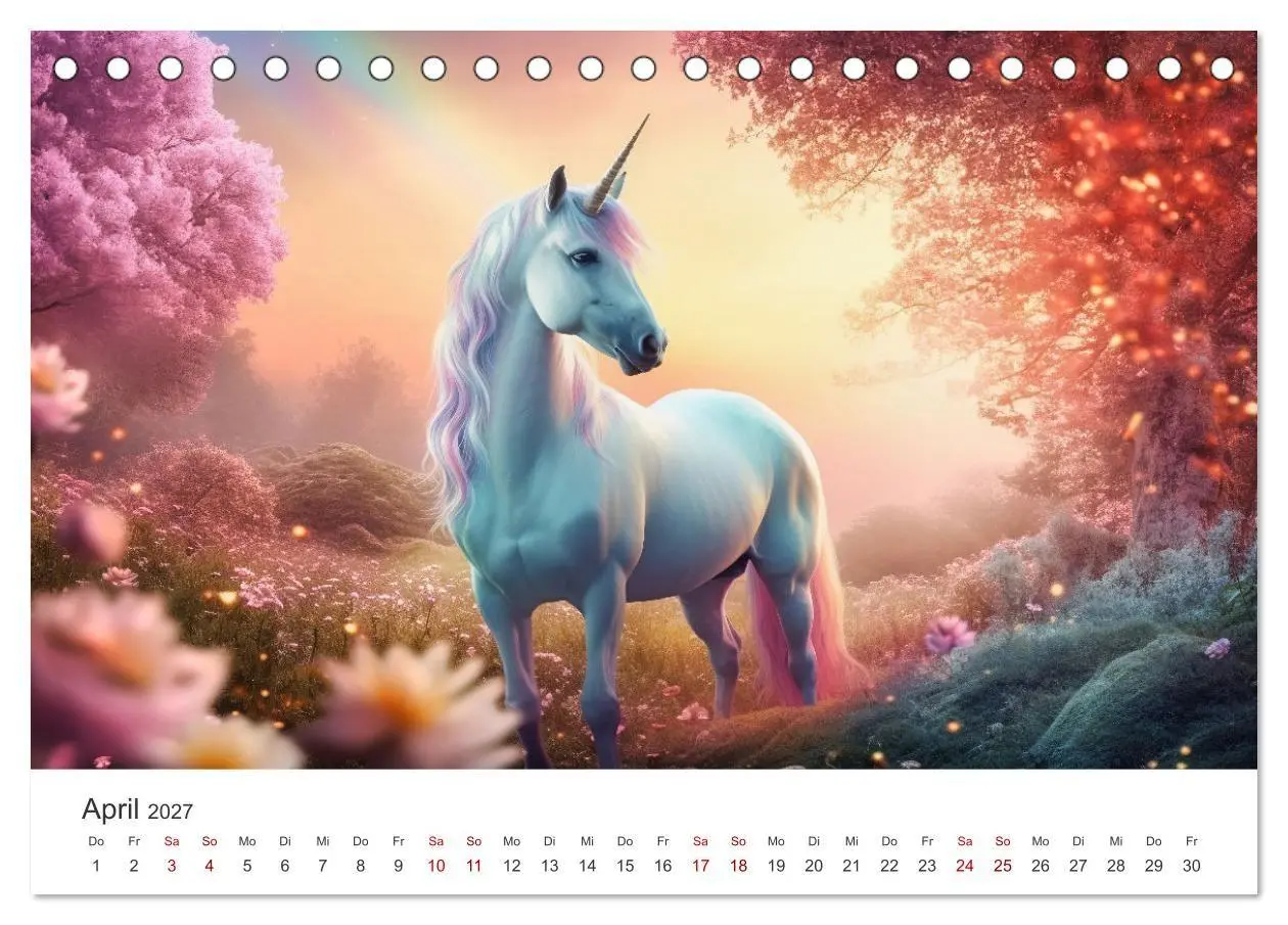 Bild: 9783569188914 | Magische Momente im Land der Einhörner (Tischkalender 2027 DIN A5...