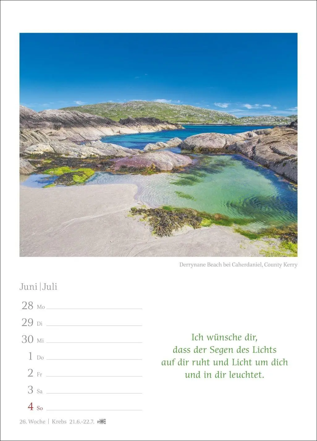 Bild: 9783840038914 | Irische Segenswünsche Wochenkalender 2027 - mit Zitaten | Sarti | 2027