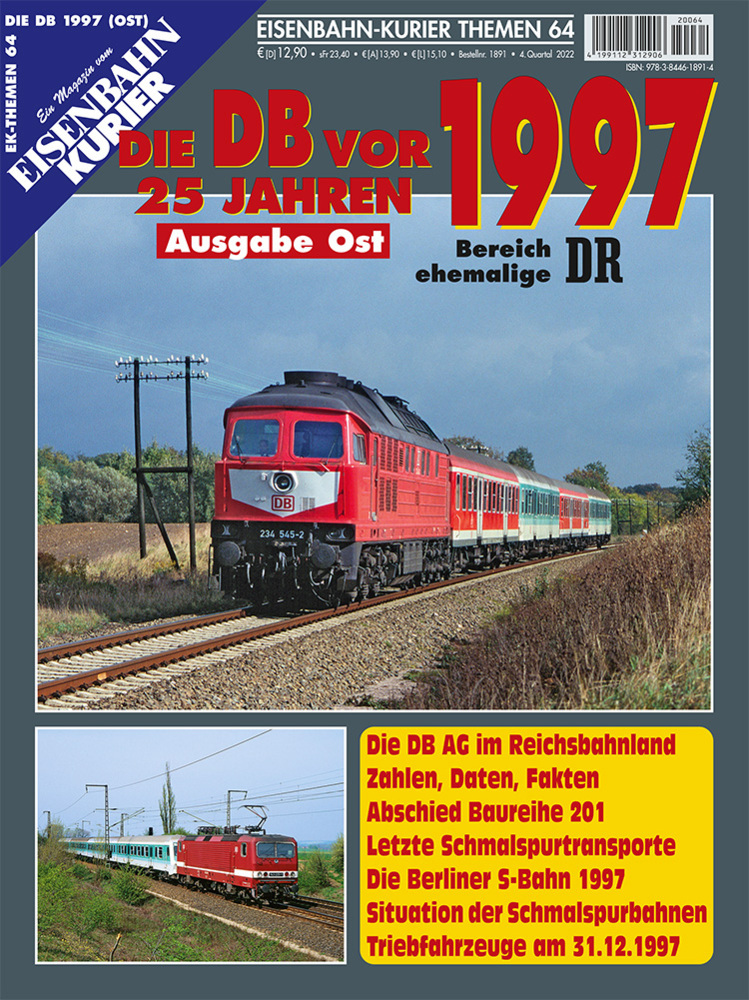 Cover: 9783844618914 | Die DB vor 25 Jahren - 1997 Ausgabe Ost | Broschüre | 98 S. | Deutsch