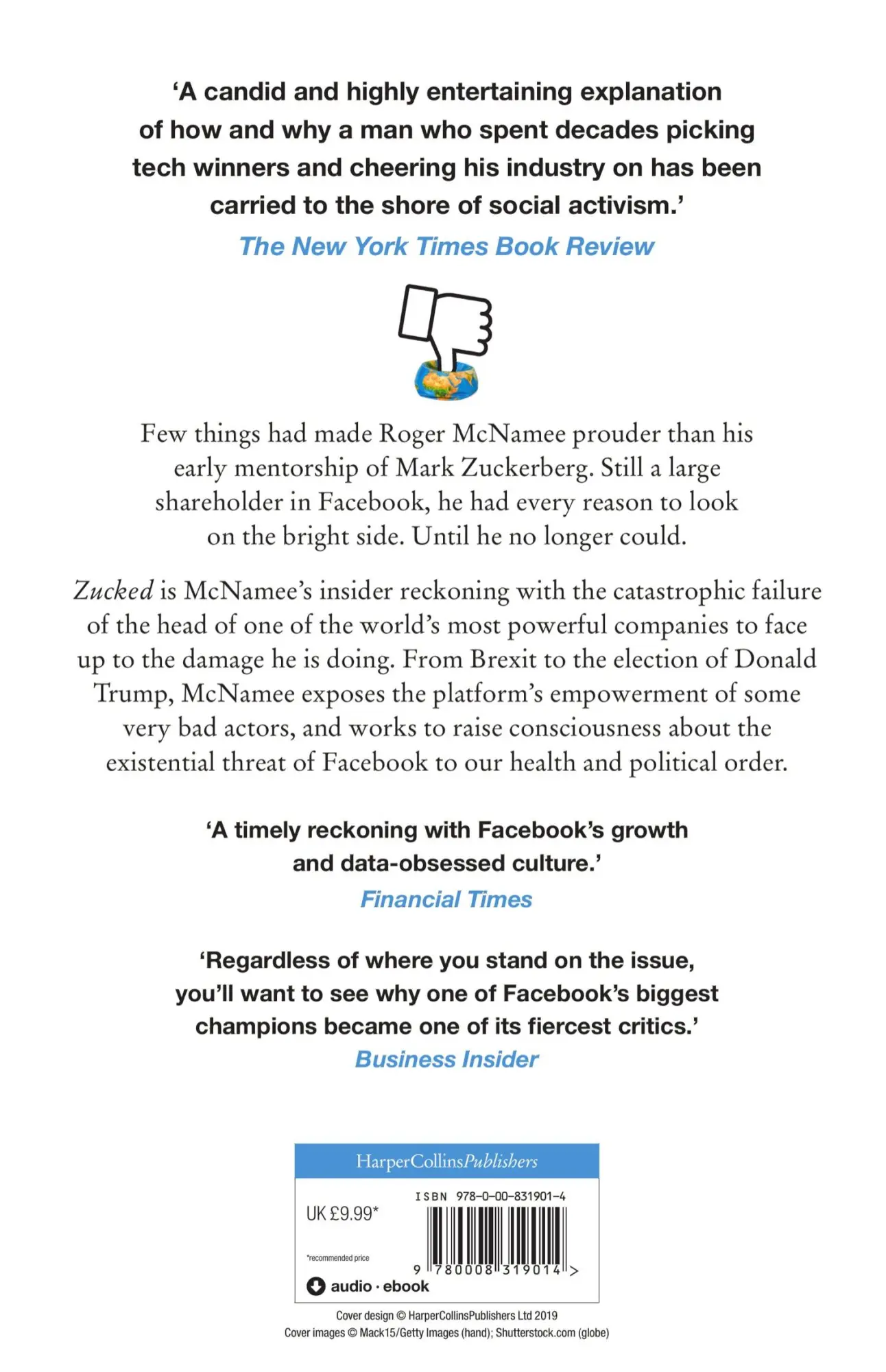 Rückseite: 9780008319014 | Zucked | Waking Up to the Facebook Catastrophe | Roger McNamee | Buch