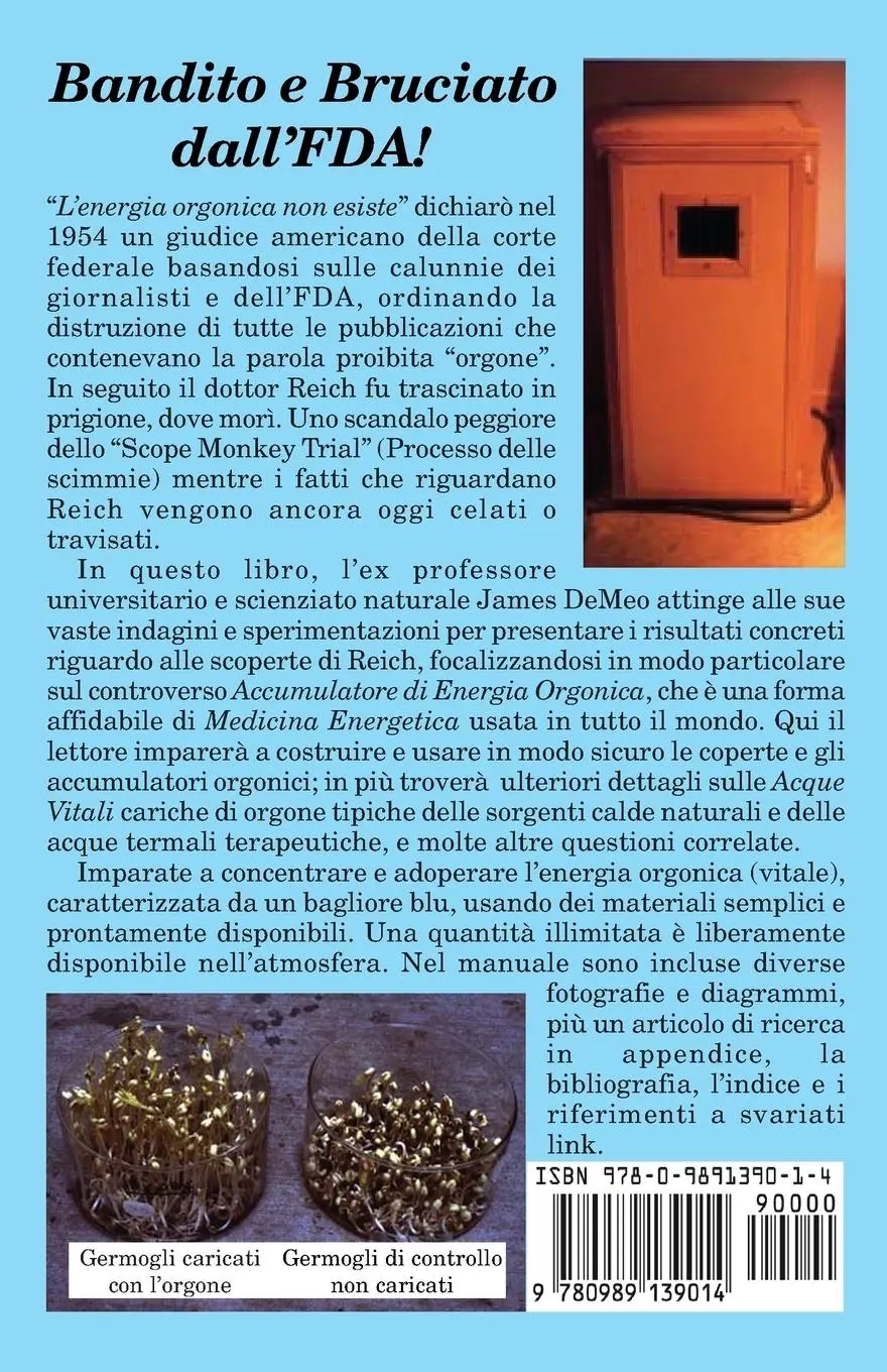 Rückseite: 9780989139014 | Il Manuale Dell'accumulatore Orgonico | James Demeo | Taschenbuch