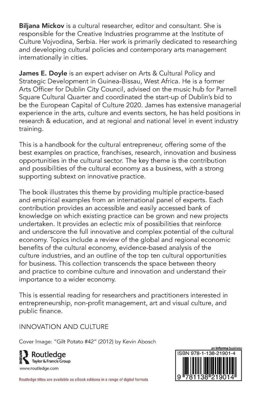Rückseite: 9781138219014 | Culture, Innovation and the Economy | Biljana Mickov (u. a.) | Buch