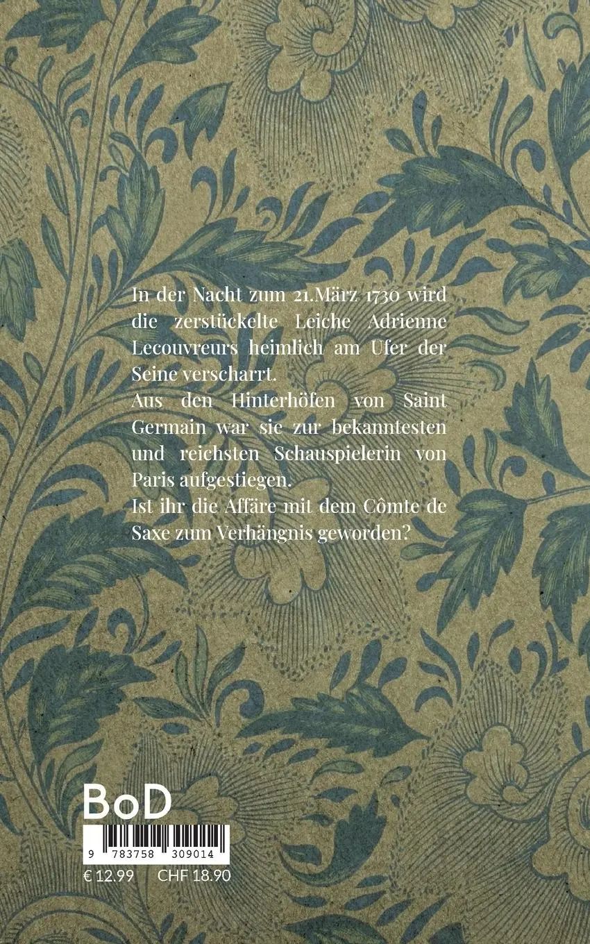 Rückseite: 9783758309014 | Melpomene ist nicht mehr | Der Tod der Adrienne Lecouvreur | Klakow