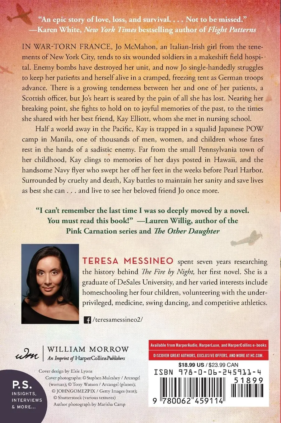 Rückseite: 9780062459114 | The Fire by Night | Teresa Messineo | Taschenbuch | Englisch | 2017