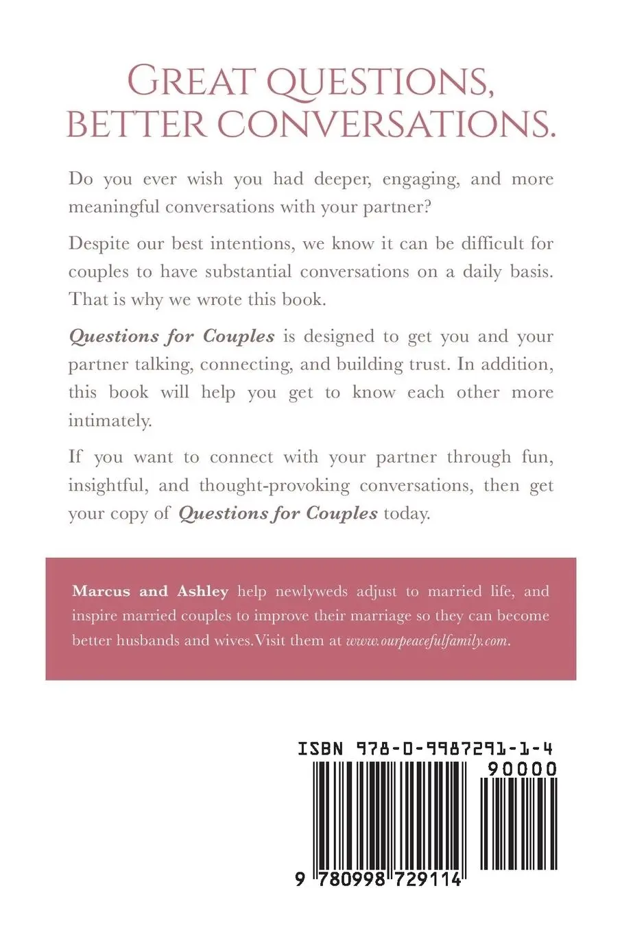 Rückseite: 9780998729114 | Questions for Couples | Ashley Kusi | Taschenbuch | Englisch | 2018