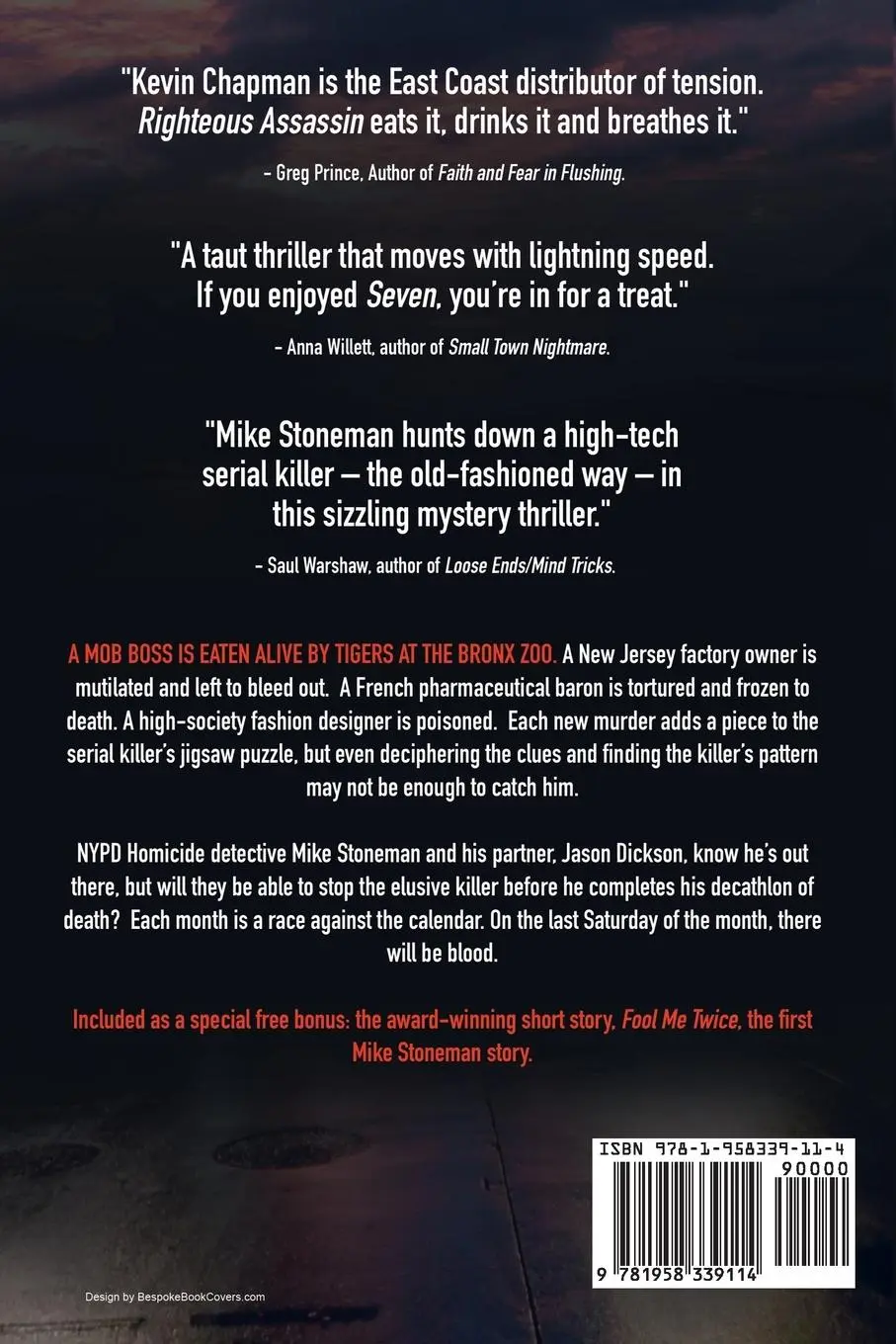 Rückseite: 9781958339114 | Righteous Assassin | A Mike Stoneman Thriller | Kevin G. Chapman