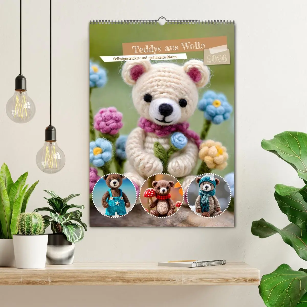 Bild: 9783457269114 | Teddys aus Wolle (Wandkalender 2026 DIN A2 hoch), CALVENDO...
