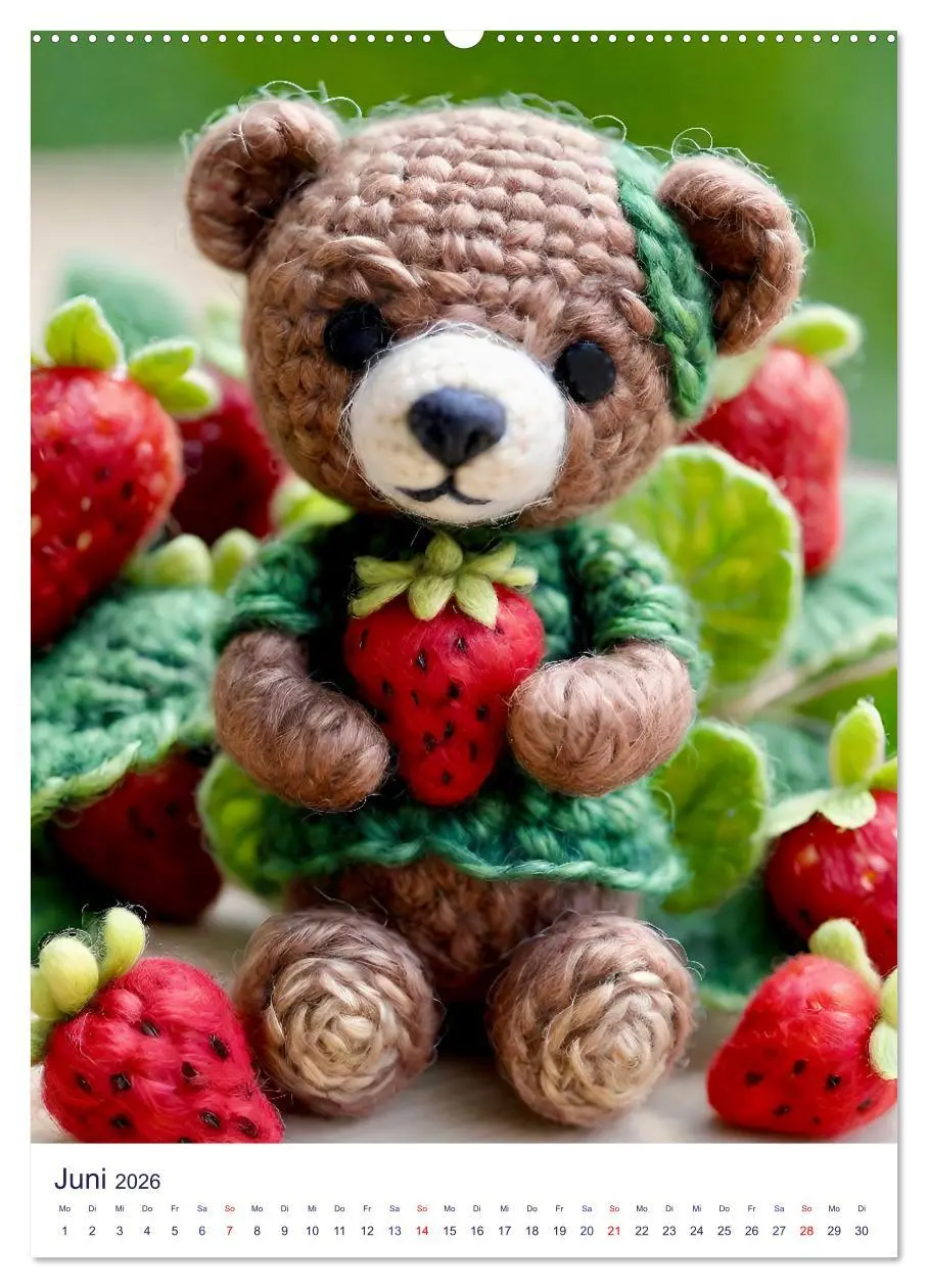 Bild: 9783457269114 | Teddys aus Wolle (Wandkalender 2026 DIN A2 hoch), CALVENDO...