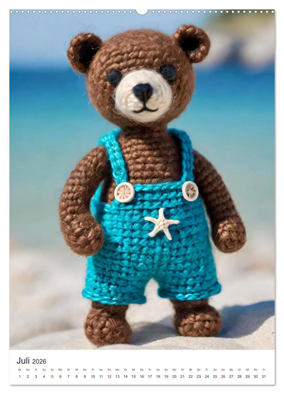 Bild: 9783457269114 | Teddys aus Wolle (Wandkalender 2026 DIN A2 hoch), CALVENDO...