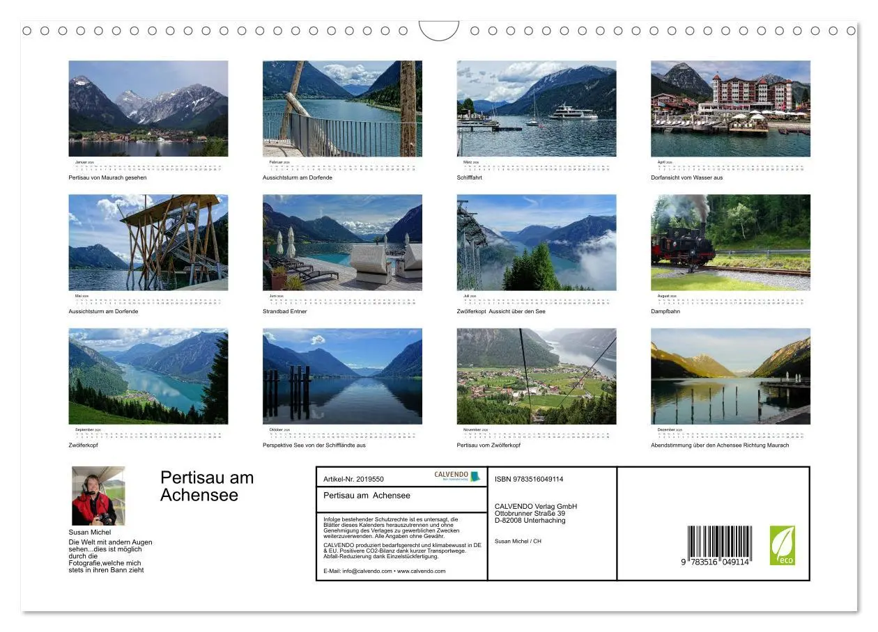 Bild: 9783516049114 | Pertisau am Achensee (Wandkalender 2026 DIN A3 quer), CALVENDO...