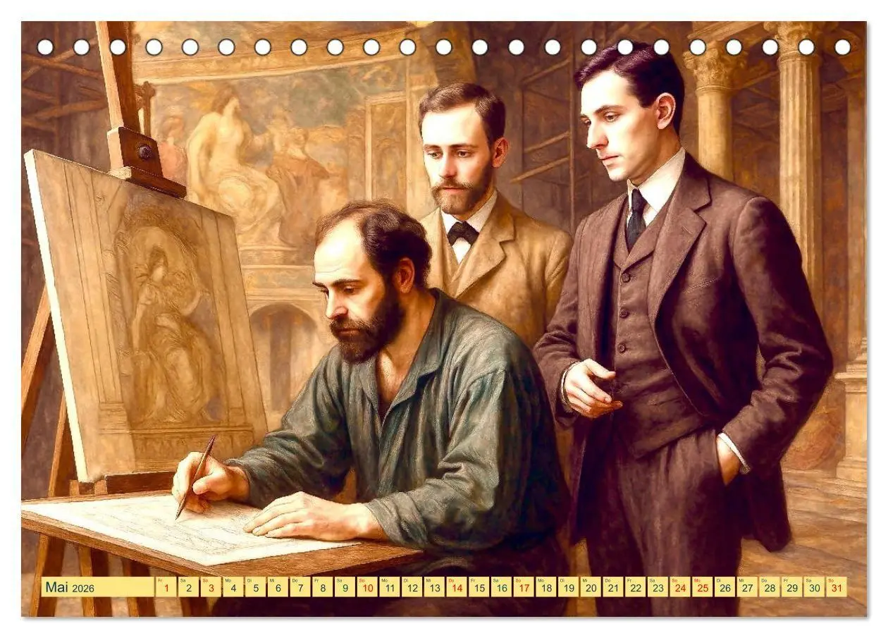 Bild: 9783516669114 | Gustav Klimt. Sein Leben, seine Kunstwerke (Tischkalender 2026 DIN...