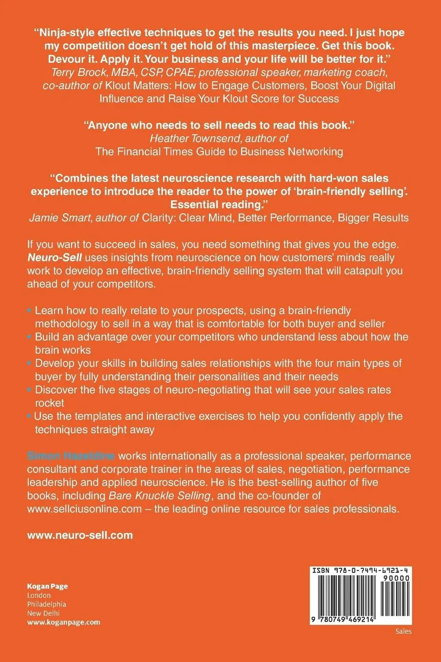 Rückseite: 9780749469214 | Neuro-Sell | How Neuroscience Can Power Your Sales Success | Hazeldine