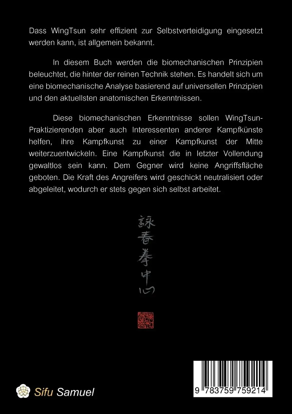 Rückseite: 9783759759214 | WingTsun der Mitte | Geometrie und Biomechanik | Samuel Lutz | Buch
