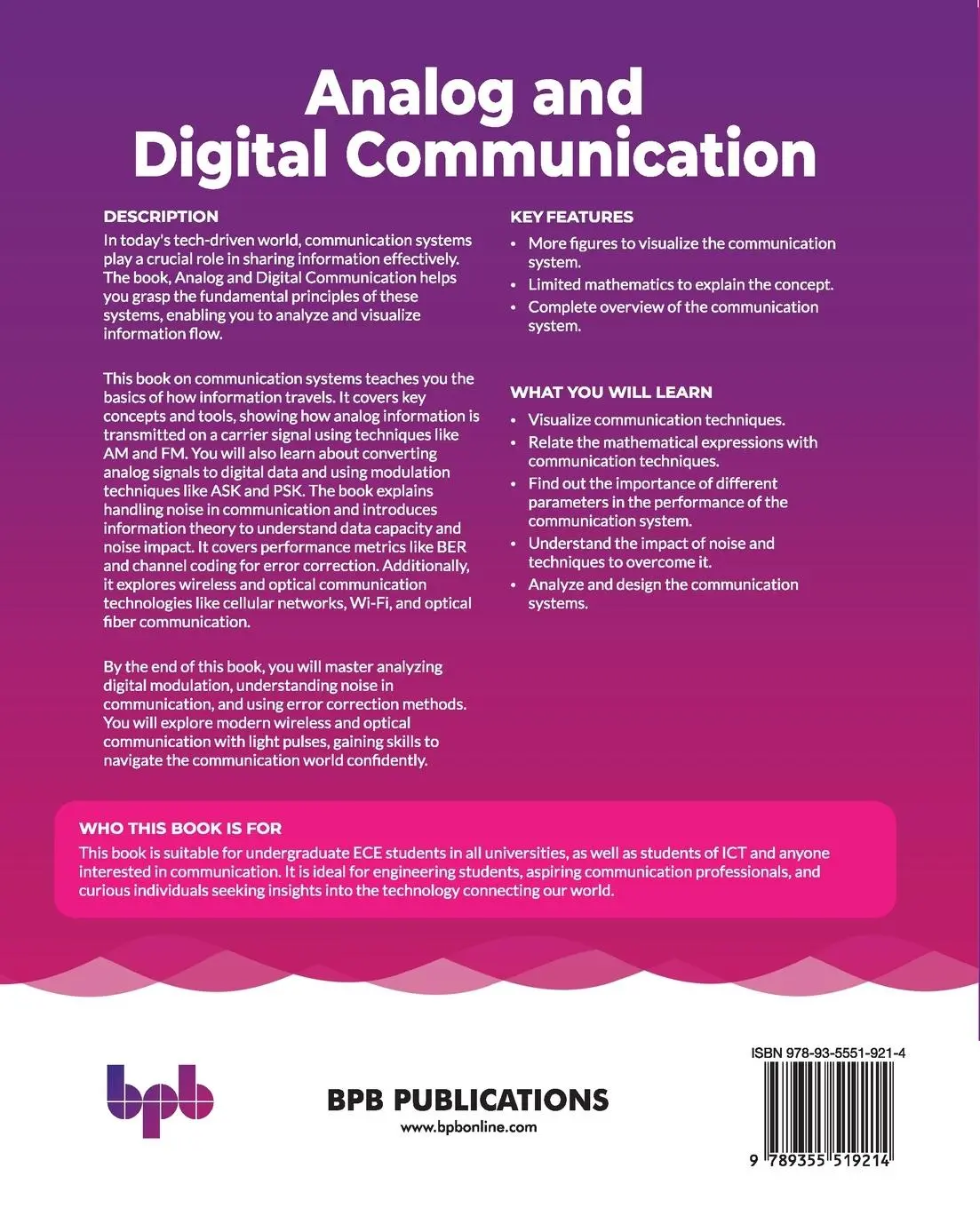 Rückseite: 9789355519214 | Analog and Digital Communication | Rajarshi Mahapatra | Taschenbuch