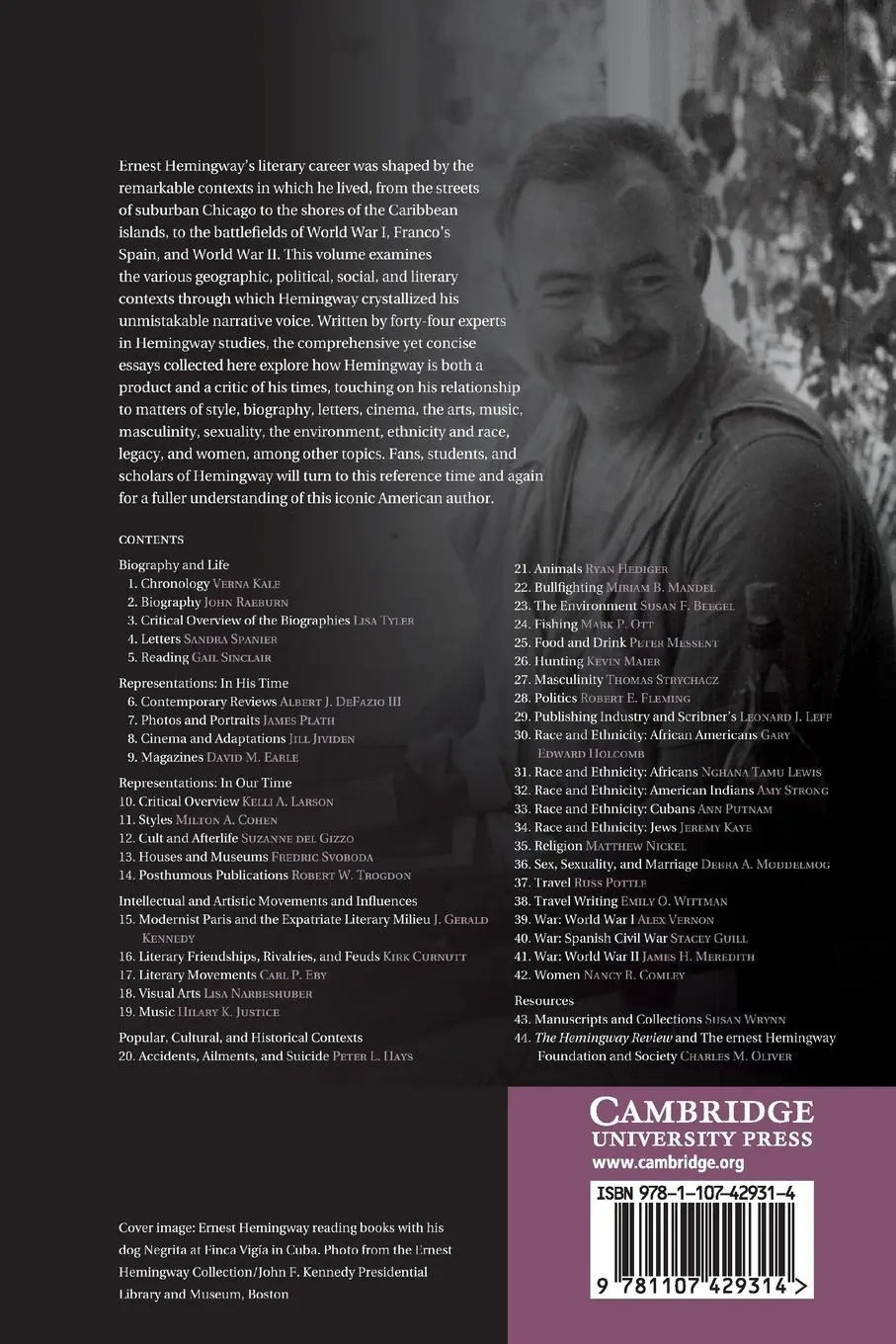 Rückseite: 9781107429314 | Ernest Hemingway in Context | Debra A. Moddelmog (u. a.) | Taschenbuch