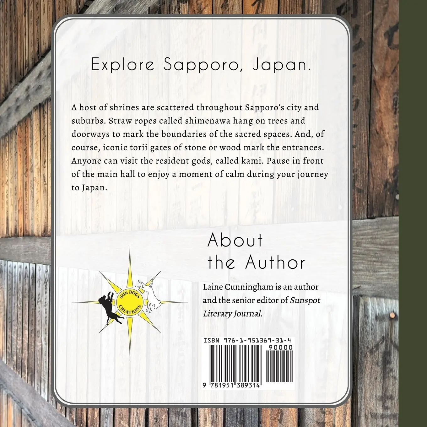 Rückseite: 9781951389314 | Shrines of Sapporo, Japan | A Travel Photo Art Book | Laine Cunningham