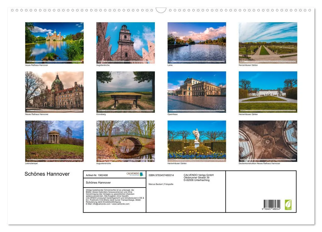 Bild: 9783457489314 | Schönes Hannover (Wandkalender 2026 DIN A2 quer), CALVENDO...