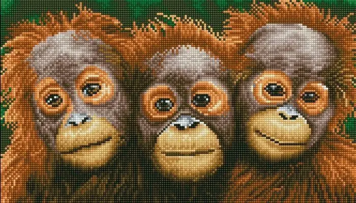Bild: 4897073249414 | DIAMOND DOTZ - Diamond Painting Orang Utans | Kit (Bastelset) | 2025