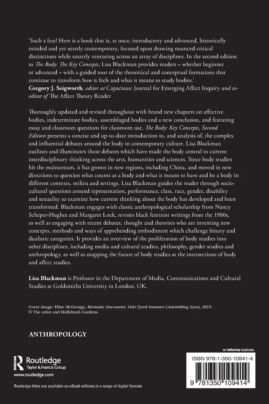 Rückseite: 9781350109414 | The Body | The Key Concepts | Lisa Blackman | Taschenbuch | Englisch