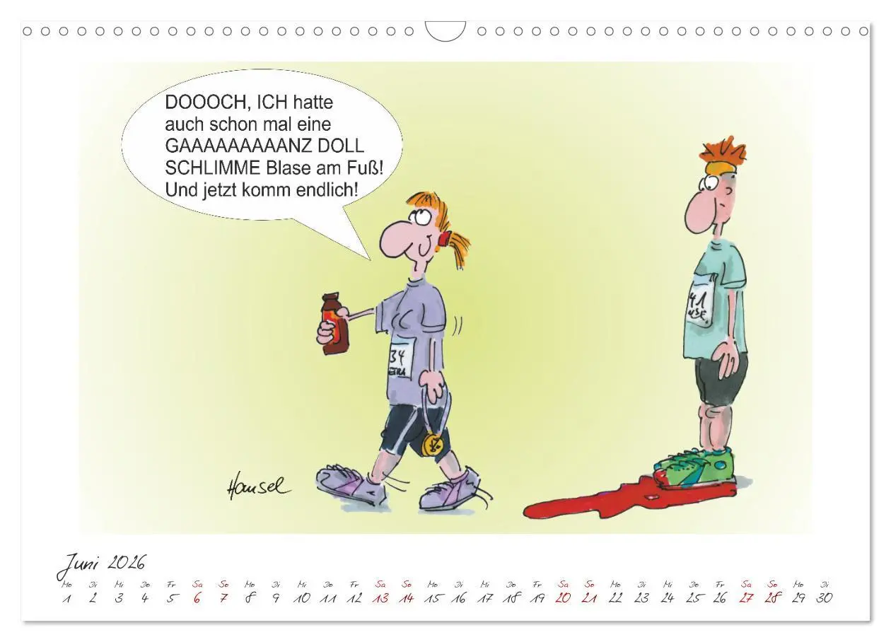 Bild: 9783457549414 | HANSELs kleiner Laufkalender (Wandkalender 2026 DIN A3 quer),...