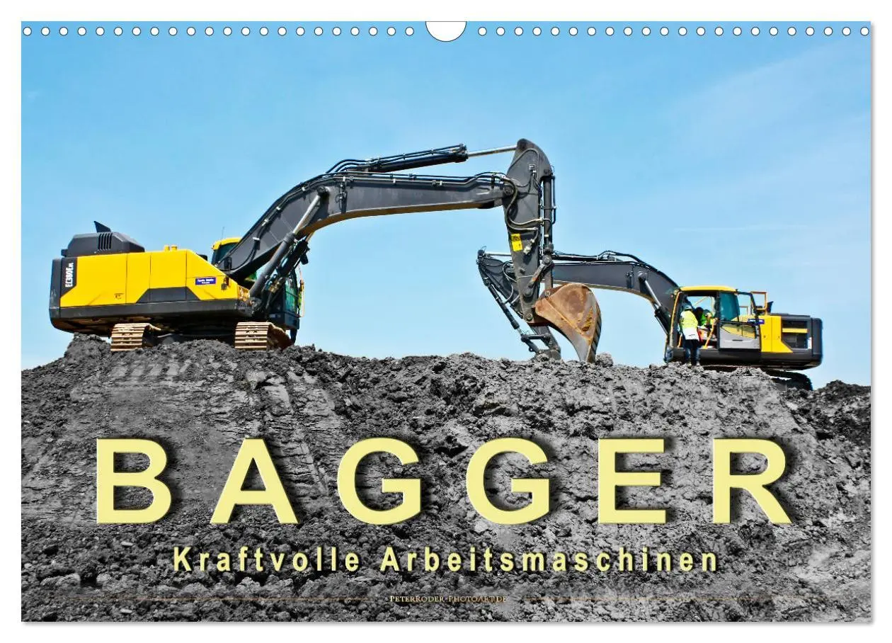 Cover: 9783457859414 | Bagger - kraftvolle Arbeitsmaschinen (Wandkalender 2026 DIN A3...